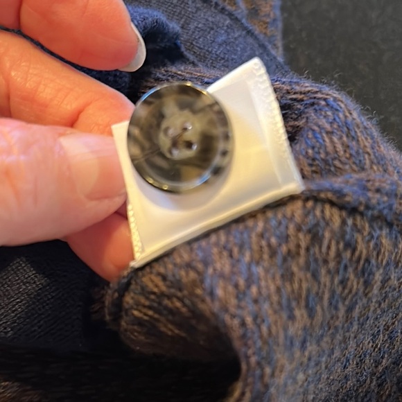 Jos. A. Bank Men’s Blue and Brown Houndstooth Sweater Vest - Picture 8 of 9